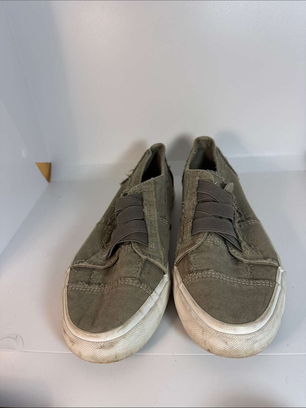 Blowfish Casual Women’s Slip-On Canvas Sneakers in Olive Green